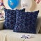 4th of July Pillow Covers 18x18 inch Set of 2 4th of July Decor Red Embroidery Star Decoration Soft Plush Faux Fur Jacquard Throw Pillows Independence Day Decorations for Home Sofa